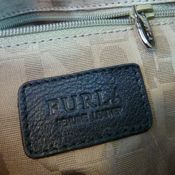 NEW Furla Papermoon Navy Blue Saffiano Leather Top Handle Satchel/Shoulder Bag - Picture 11 of 14